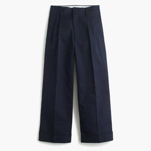 NWT J Crew Wide Leg Cropped Pant in Stretch Twill